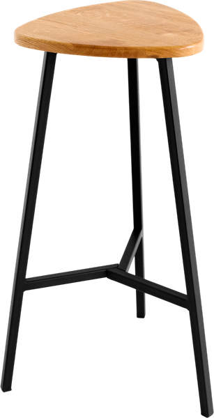 Изображение товара Табурет барный Stal-Massiv Delta-76 (дуб натуральный/черный)