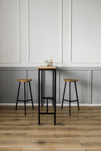 Изображение товара Табурет барный Stal-Massiv Delta-76 (дуб натуральный/черный)