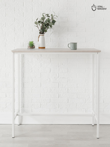 Изображение товара Барный стол Stal-Massiv LT-108 (дуб беленый/белый)