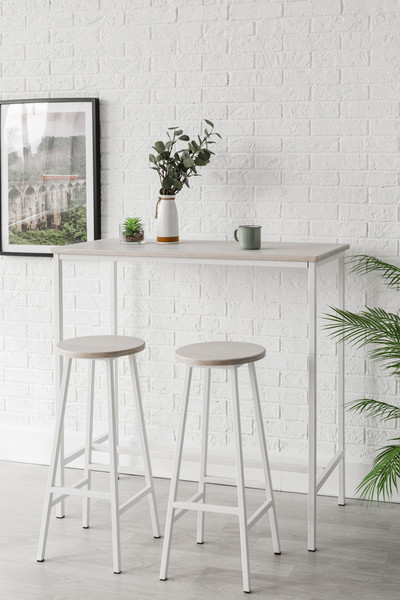 Изображение товара Барный стол Stal-Massiv LT-95 (дуб беленый/белый)