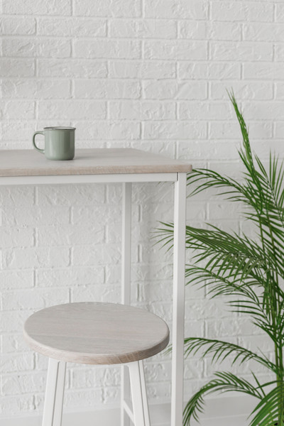 Изображение товара Барный стол Stal-Massiv LT-95 (дуб беленый/белый)