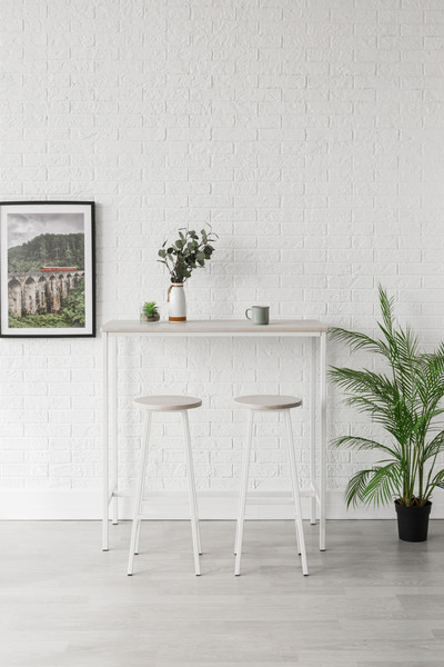 Изображение товара Барный стол Stal-Massiv LT-95 (дуб беленый/белый)