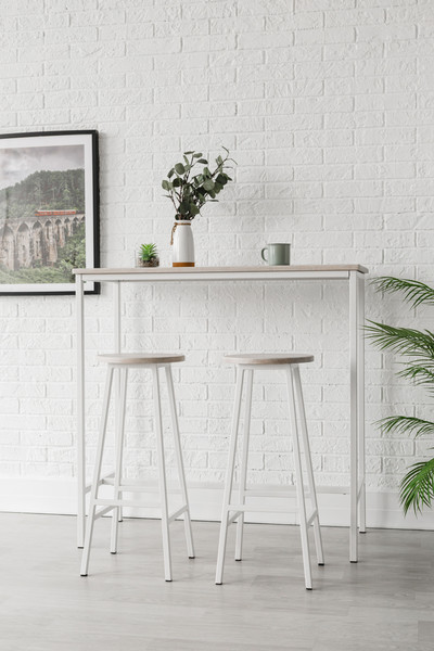 Изображение товара Барный стол Stal-Massiv LT-95 (дуб беленый/белый)