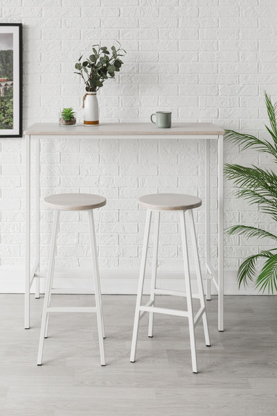 Изображение товара Барный стол Stal-Massiv LT-95 (дуб беленый/белый)