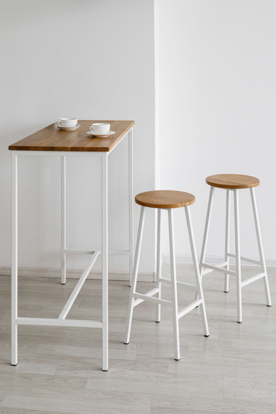 Изображение товара Барный стол Stal-Massiv LT-95 (дуб натуральный/белый)