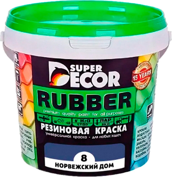 Изображение товара Краска Super Decor Резиновая №08 Норвежский дом (1кг)