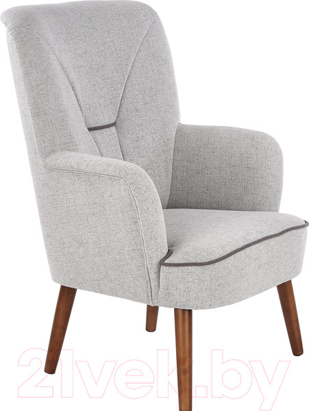Изображение товара Кресло мягкое Halmar Bishop (светло-серый/орех)