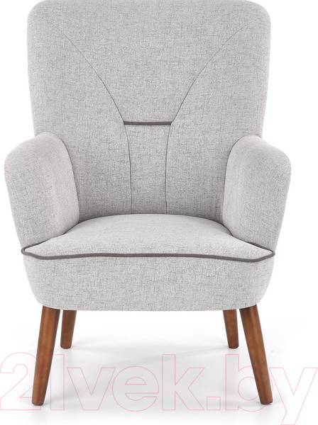 Изображение товара Кресло мягкое Halmar Bishop (светло-серый/орех)
