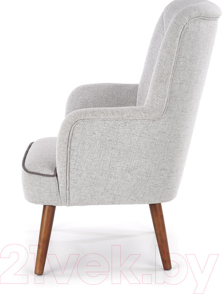 Изображение товара Кресло мягкое Halmar Bishop (светло-серый/орех)