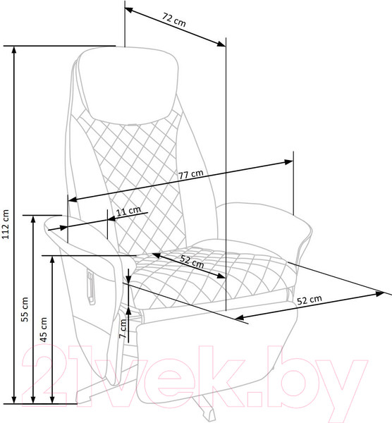 Изображение товара Кресло-реклайнер Halmar Camaro (черный/красный)