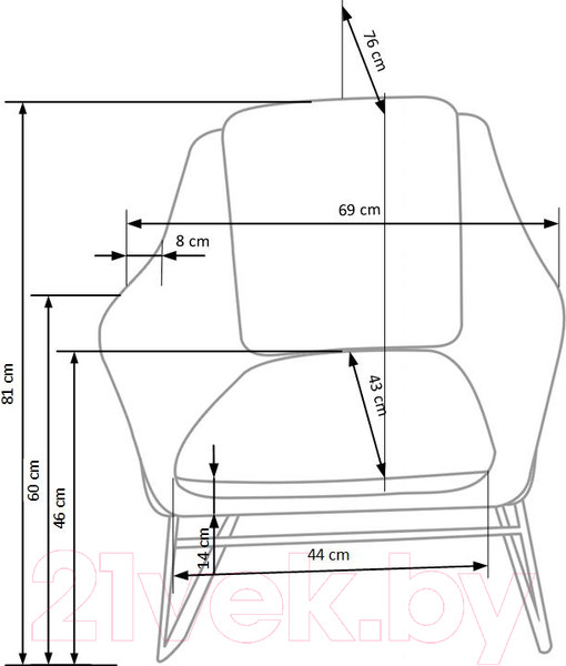Изображение товара Кресло мягкое Halmar Soft 2 (серый/черный)