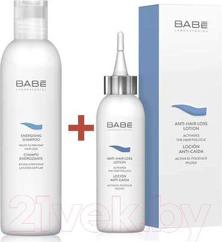 Изображение товара Набор косметики для волос Laboratorios Babe От выпадения волос лосьон 125мл+шампунь 250мл