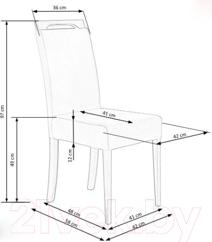 Изображение товара Стул Halmar Clarion (дуб медовый/riviera 91)