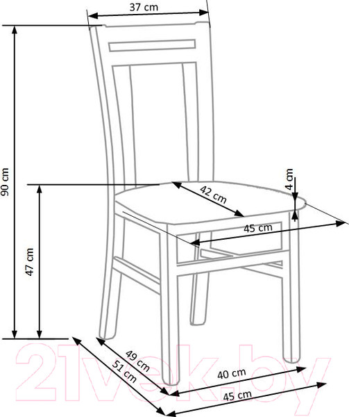 Изображение товара Стул Halmar Hubert 8 (дуб медовый/inari 91)