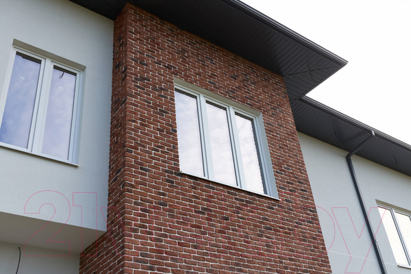 Изображение товара Декоративный камень бетонный Petra Версальский кирпич 11П2 (бордовый/темно-серый)