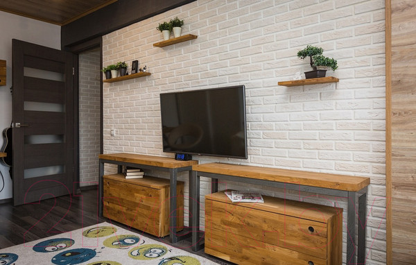 Изображение товара Декоративный камень бетонный Petra Туринский кирпич 12П0 (белый)