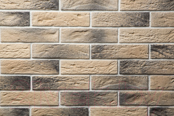 Изображение товара Декоративный камень бетонный Petra Туринский кирпич 12П3 (слоновая кость/серый)