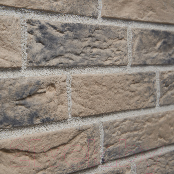 Изображение товара Декоративный камень бетонный Petra Туринский кирпич 12П3 (слоновая кость/серый)