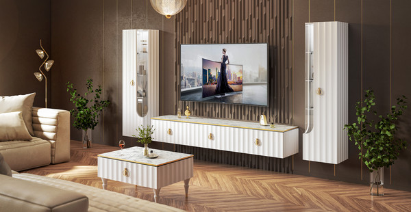 Изображение товара Тумба Мебель-Неман Лоренсо МН-043-07 (1) (белый/белый/белый)