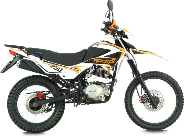 Изображение товара Мотоцикл Rockot ZR250 21/18 ЭПТС (белый/оранжевый)