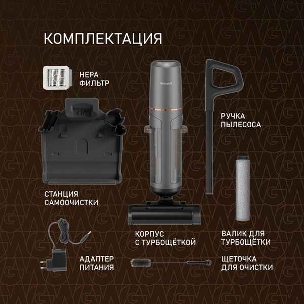 Изображение товара Вертикальный пылесос Weissgauff V13 BLDC 200 Graphite AquaPro