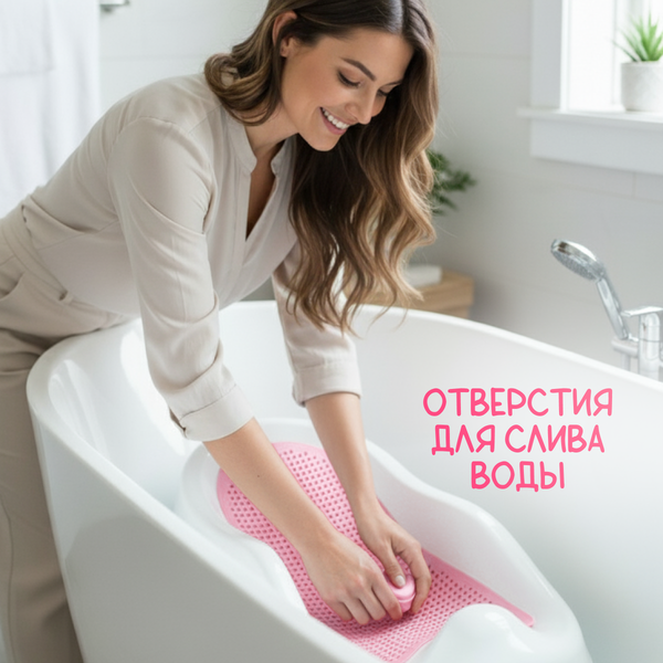 Изображение товара Горка для купания NINO Luna (розовый)