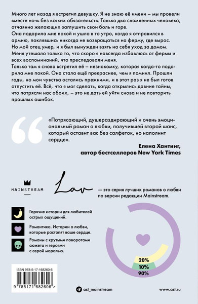 Изображение товара Книга АСТ Вернись ради меня, мягкая обложка (Майклс Корин)