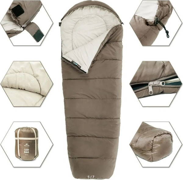Изображение товара Спальный мешок Naturehike Mummy MJ600 / CNK2300SD014-DBR (коричневый)