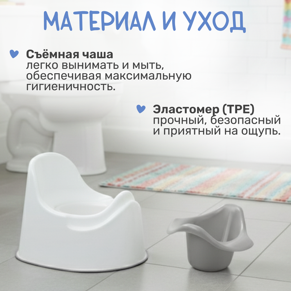 Изображение товара Детский горшок NINO Duet (серый)