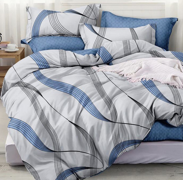 Изображение товара Комплект постельного белья Alleri Поплин Luxe 2сп с европростыней / П-379