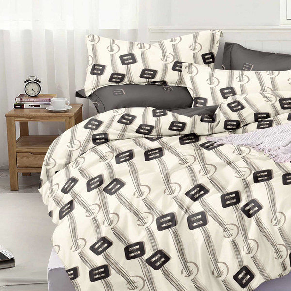 Изображение товара Комплект постельного белья Alleri Поплин Luxe 2сп с европростыней / П-381