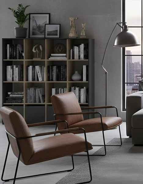 Изображение товара Стеллаж Мебель-Класс Куб-6 (дуб сонома/антрацит)