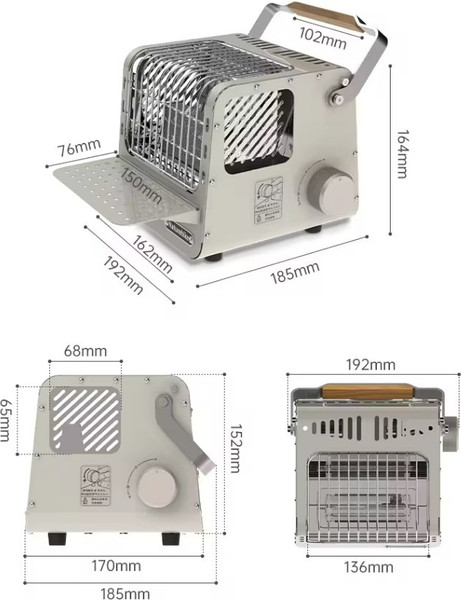Изображение товара Обогреватель газовый для палатки Naturehike CNK2300CW018-G (бежево-серый)