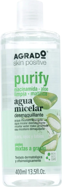 Изображение товара Мицеллярная вода Agrado Purify Micellar Water Make-Up Remove (400мл)