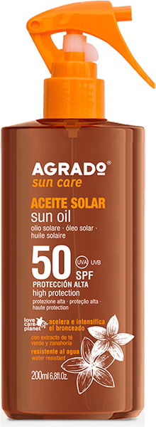 Изображение товара Масло для загара Agrado Sun Oil Солнцезащитное SPF 50 (200мл)