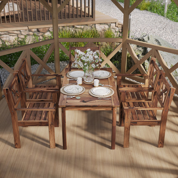 Изображение товара Кресло садовое Sundays Ф-183.02 590x90x640 (орех)