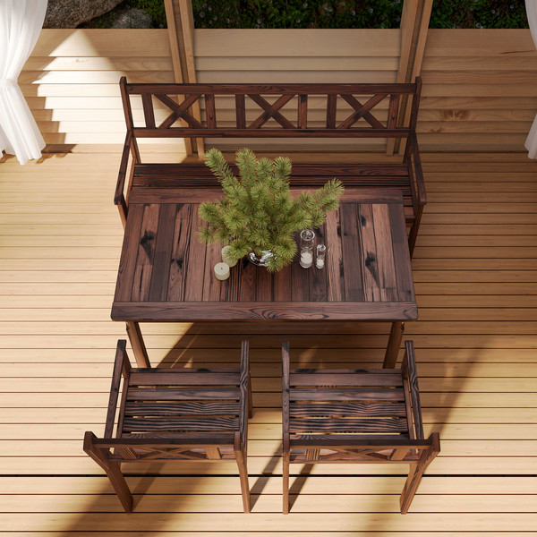 Изображение товара Кресло садовое Sundays Ф-183.02 590x90x640 (орех)