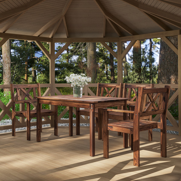 Изображение товара Кресло садовое Sundays Ф-183.02 590x90x640 (орех)