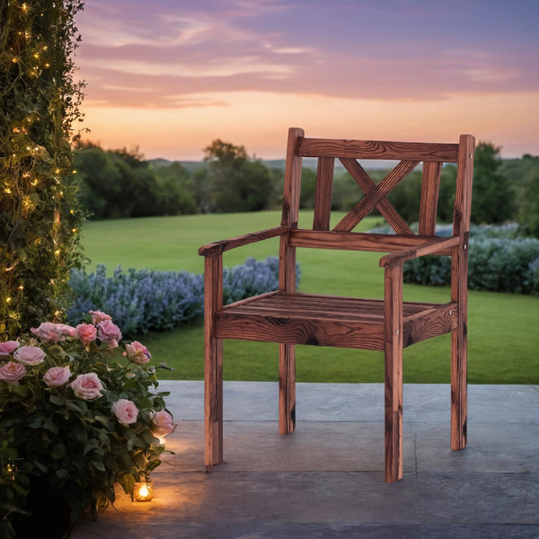 Изображение товара Кресло садовое Sundays Ф-183.02 590x90x640 (орех)