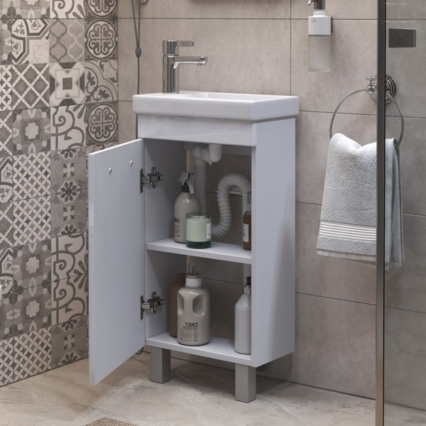 Изображение товара Тумба под умывальник Vigo Plaza 400-1-0 / tn.PLA.MIR.40.1D