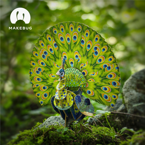 Изображение товара Конструктор Makebug Voices of Nature Зеленый павлин MB-D-0016