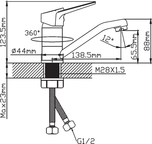 Изображение товара Смеситель Potato P45155QH