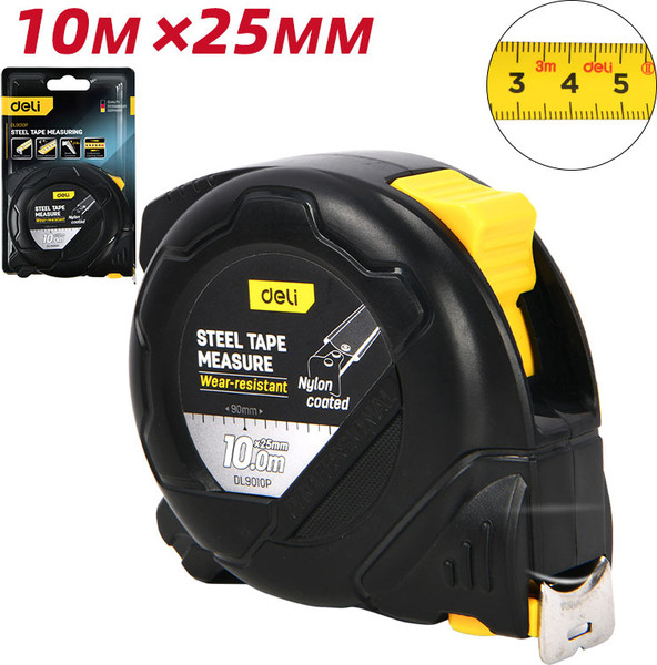 Изображение товара Рулетка Deli EDL9010P (черный/желтый)