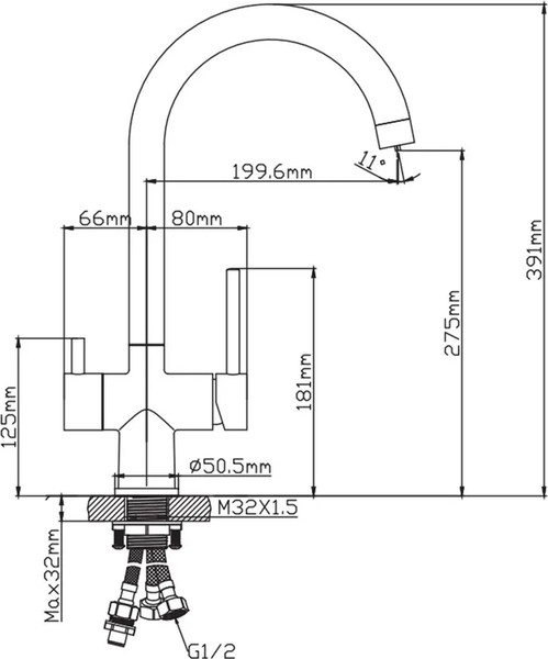 Изображение товара Смеситель Diadonna Д49-19046BL