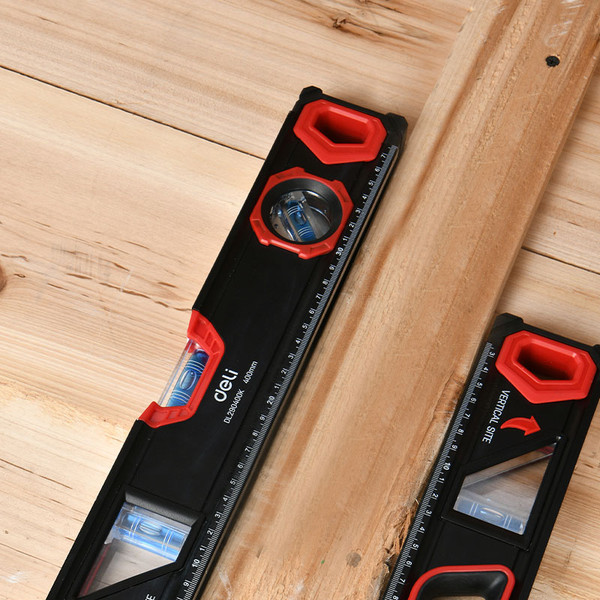 Изображение товара Уровень строительный Deli Пузырьковый / EDL290600K (600мм)