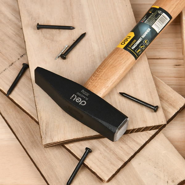 Изображение товара Молоток Deli YS EDL442300 (300г, деревянная рукоятка)