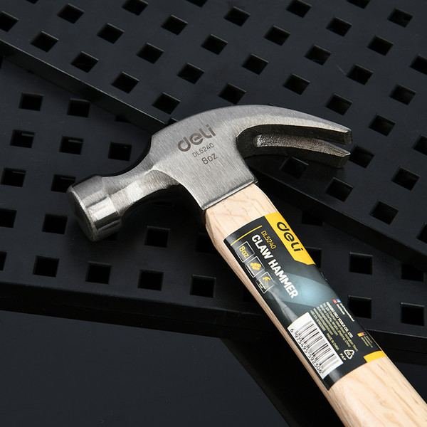 Изображение товара Молоток Deli Гвоздодер YS EDL5240 (250г, деревянная рукоятка)