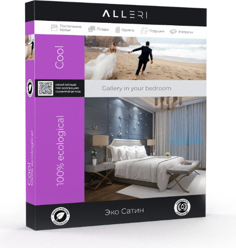 Изображение товара Комплект постельного белья Alleri Эко Сатин Евро / СС-546