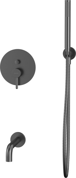 Изображение товара Душевой гарнитур со смесителем Whitecross Y YSET06GM (оружейная сталь)