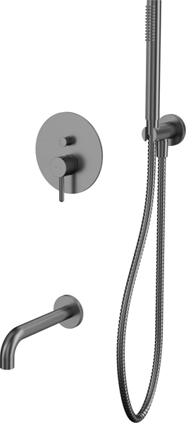 Изображение товара Душевой гарнитур со смесителем Whitecross Y YSET06GM (оружейная сталь)